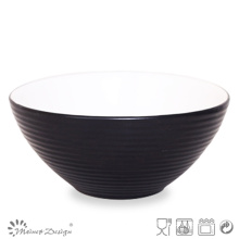 Black and White Swirl Ceramic Bowl